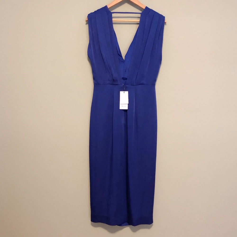 Reiss Elaini Satin Midi Dress - Picture 8 of 13